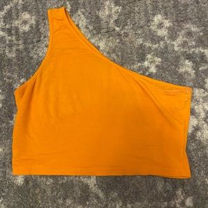 One Shoulder Strap Orange Top From Shein. Let me Know if your Interested!!